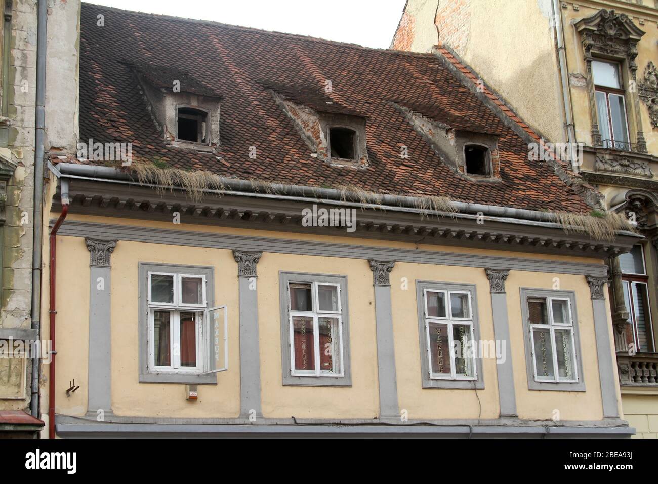 Historical buildings in the Old Town of Brasov, Romania Stock Photo