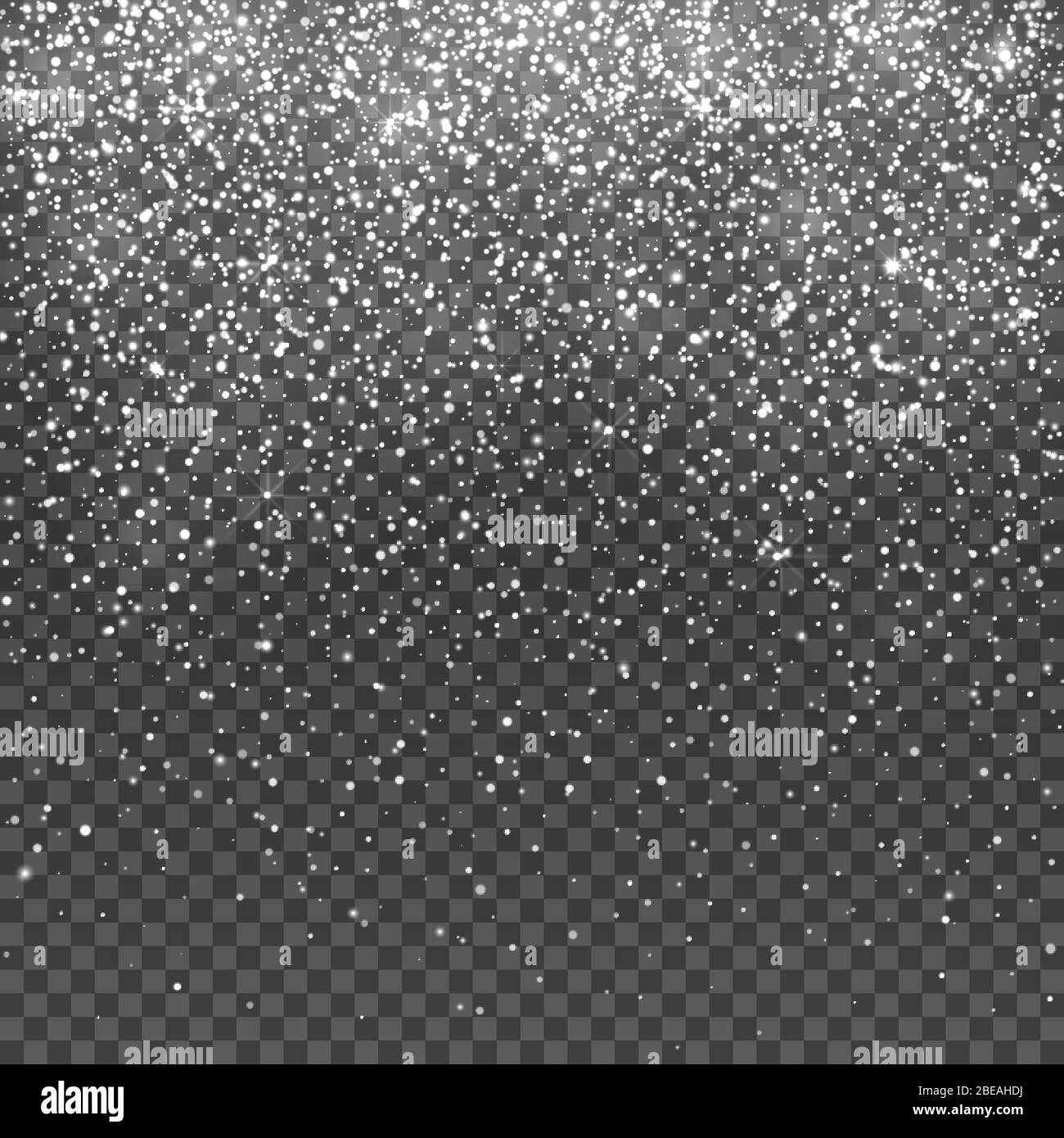 Falling snow isolated on transparent background. Christmas winter ...