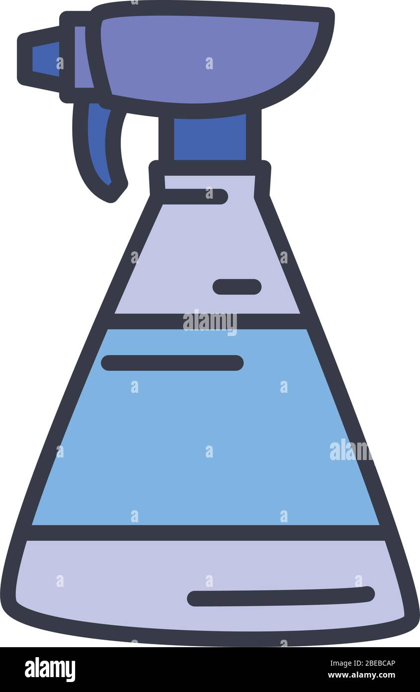spray bottle icon over white background, flat style, vector ...
