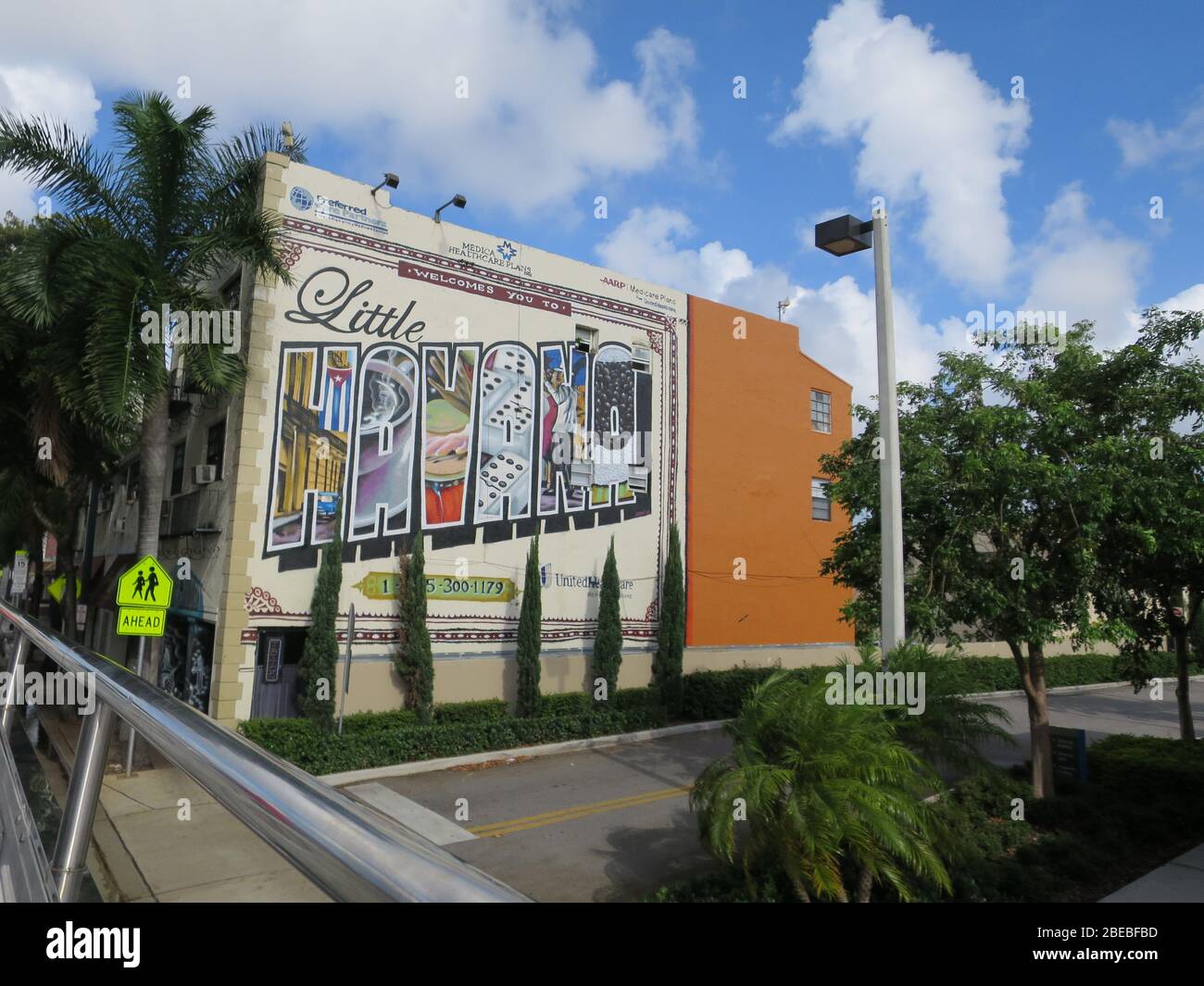 farbenfrohe Wandbemalung in Little Havana, Miami, Florida, USA Stock Photo