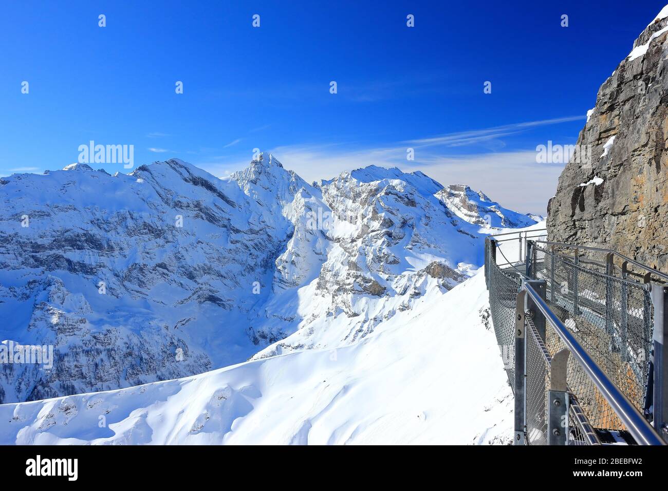 Birg, 2684 m, on the east flank of the Schilthorn. Bernese Alps of Switzerland, Europe. Stock Photo