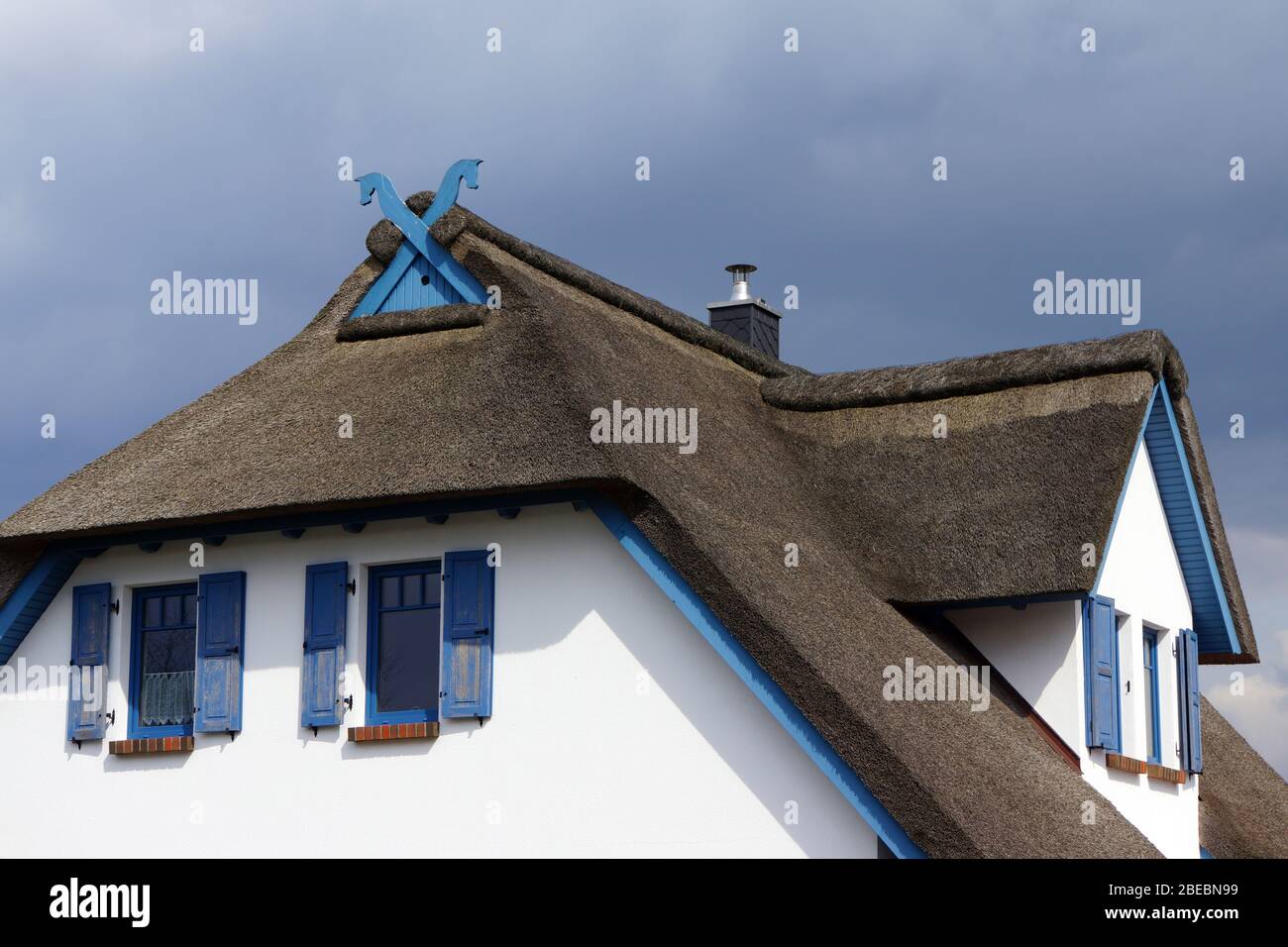 traditionelles Reetdach, Timmendorf Strand, Mecklenburg-Vorpommern, Deutschland, Insel Poel Stock Photo