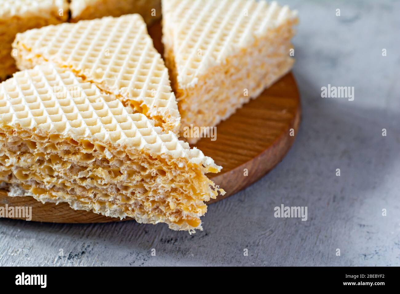 Russian Waffle Cake And Condensed Milk