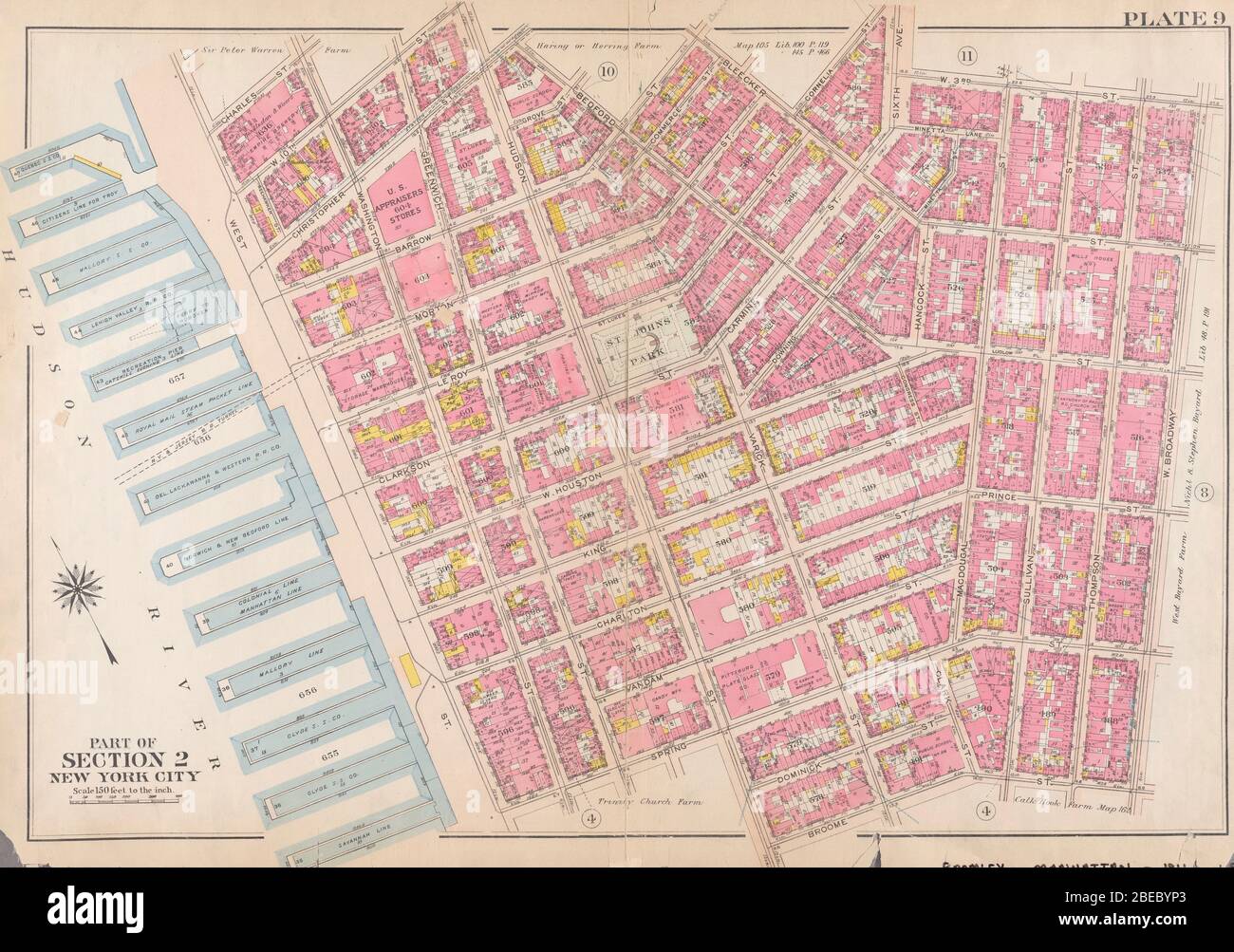 English Plate 9 From Bromley George W And Bromley Walter S Atlas Of The City Of New York Borough Of Manhattan Philadelphia G W Bromley And Co 1911 For Key To Map Check out the library hours + directions: alamy
