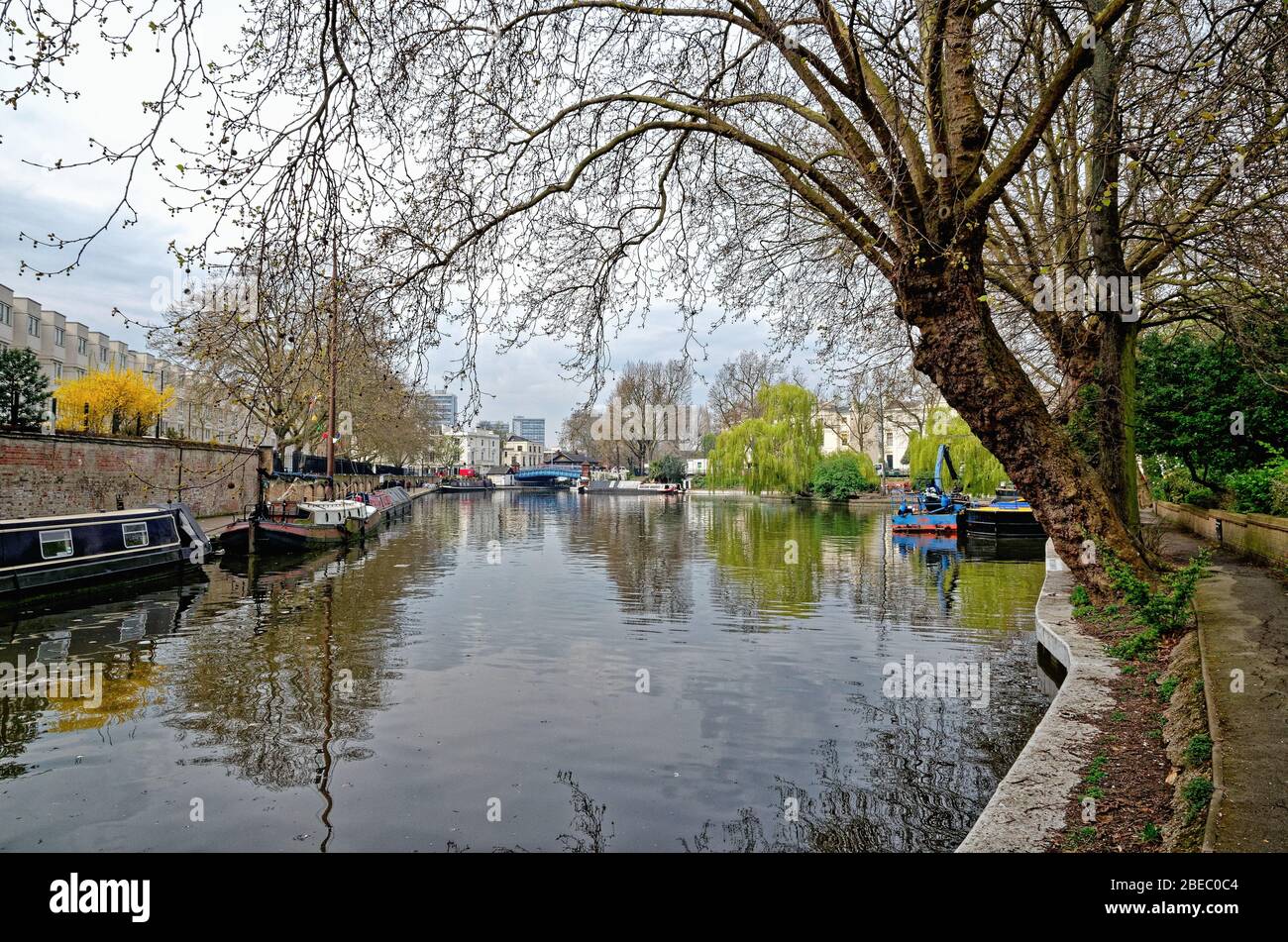 The canal basin at Little Venice London England UK Stock Photo