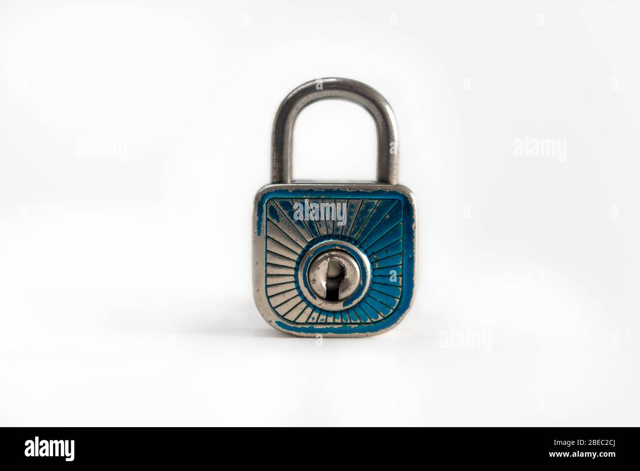 A closed padlock, white background Stock Photo - Alamy