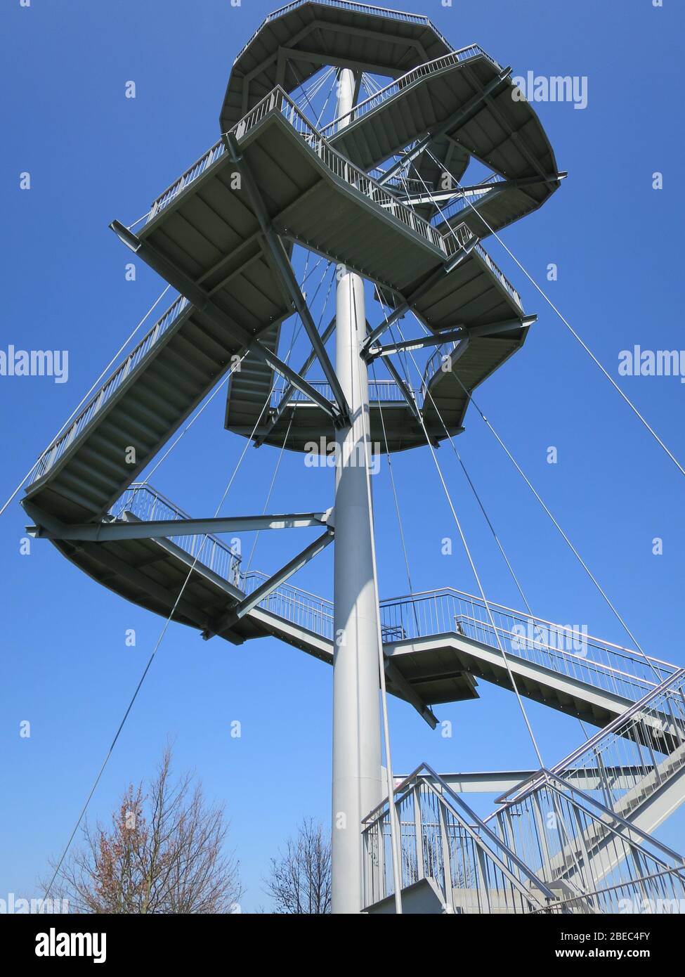 Lookout tower in the Wismar community park Stock Photo
