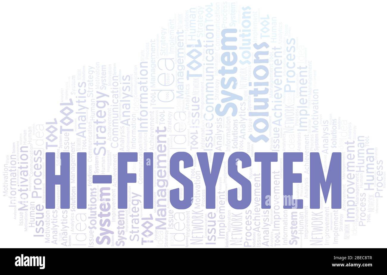 Hi-Fi System typography vector word cloud. Wordcloud collage made with ...