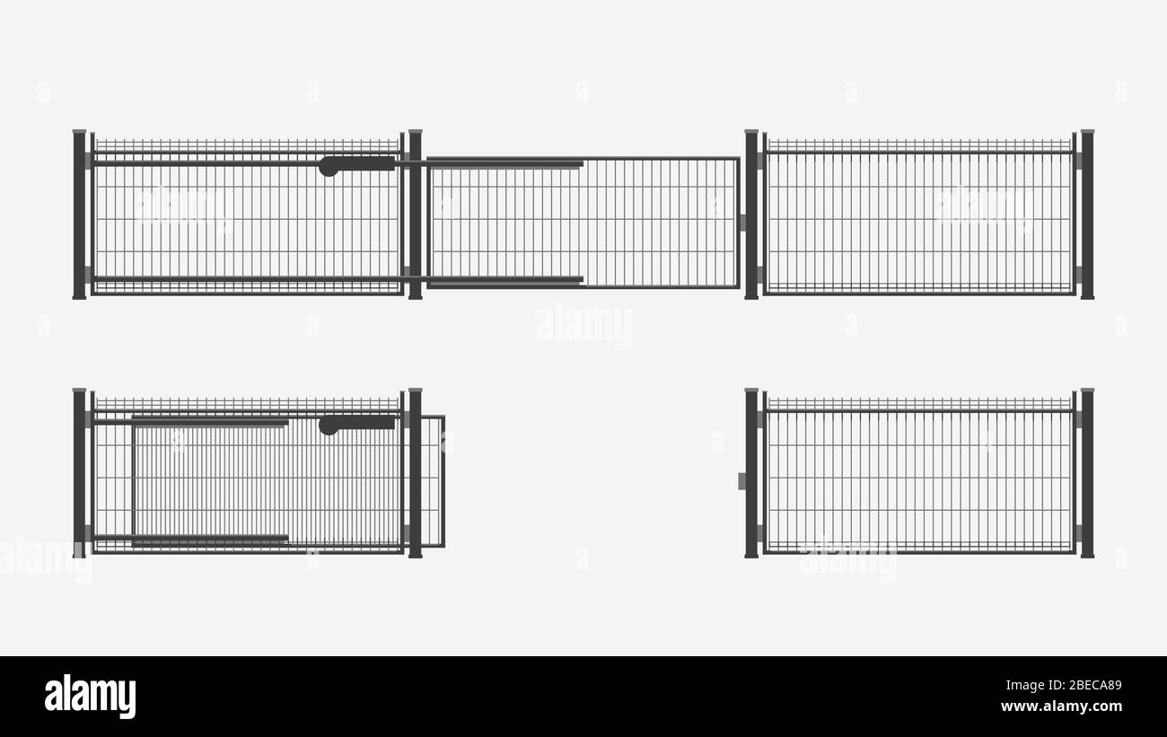 Open garden gate car Stock Vector Images Alamy