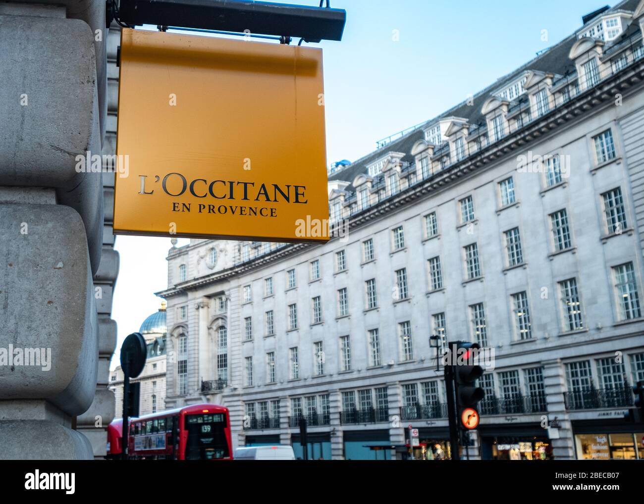 LONDON, APRIL, 2019: L'Occitane store on Regent Street, London. A ...