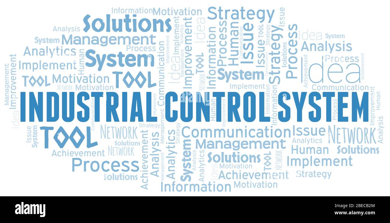 Industrial Control System typography vector word cloud. Wordcloud ...