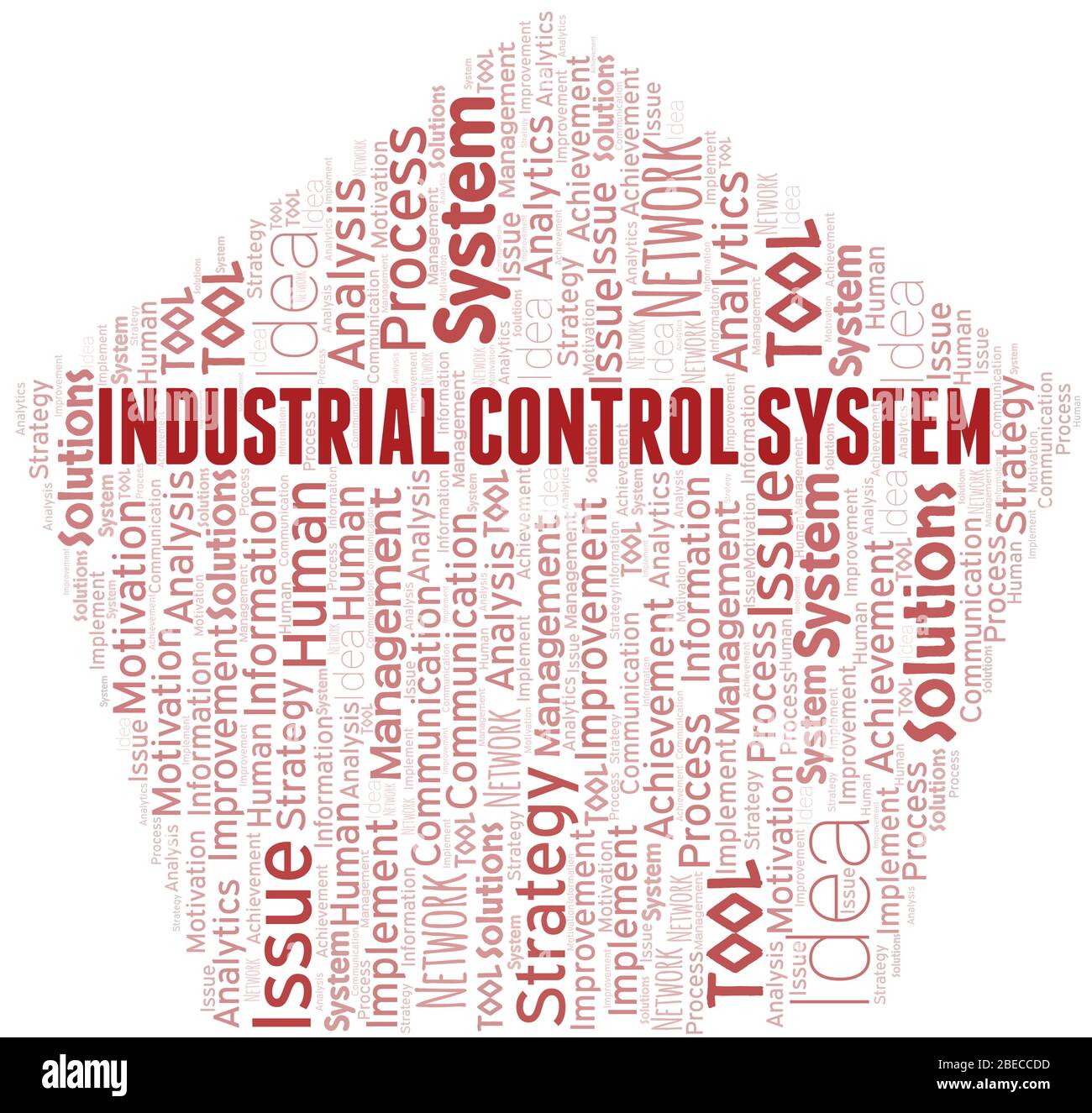 Industrial Control System typography vector word cloud. Wordcloud ...