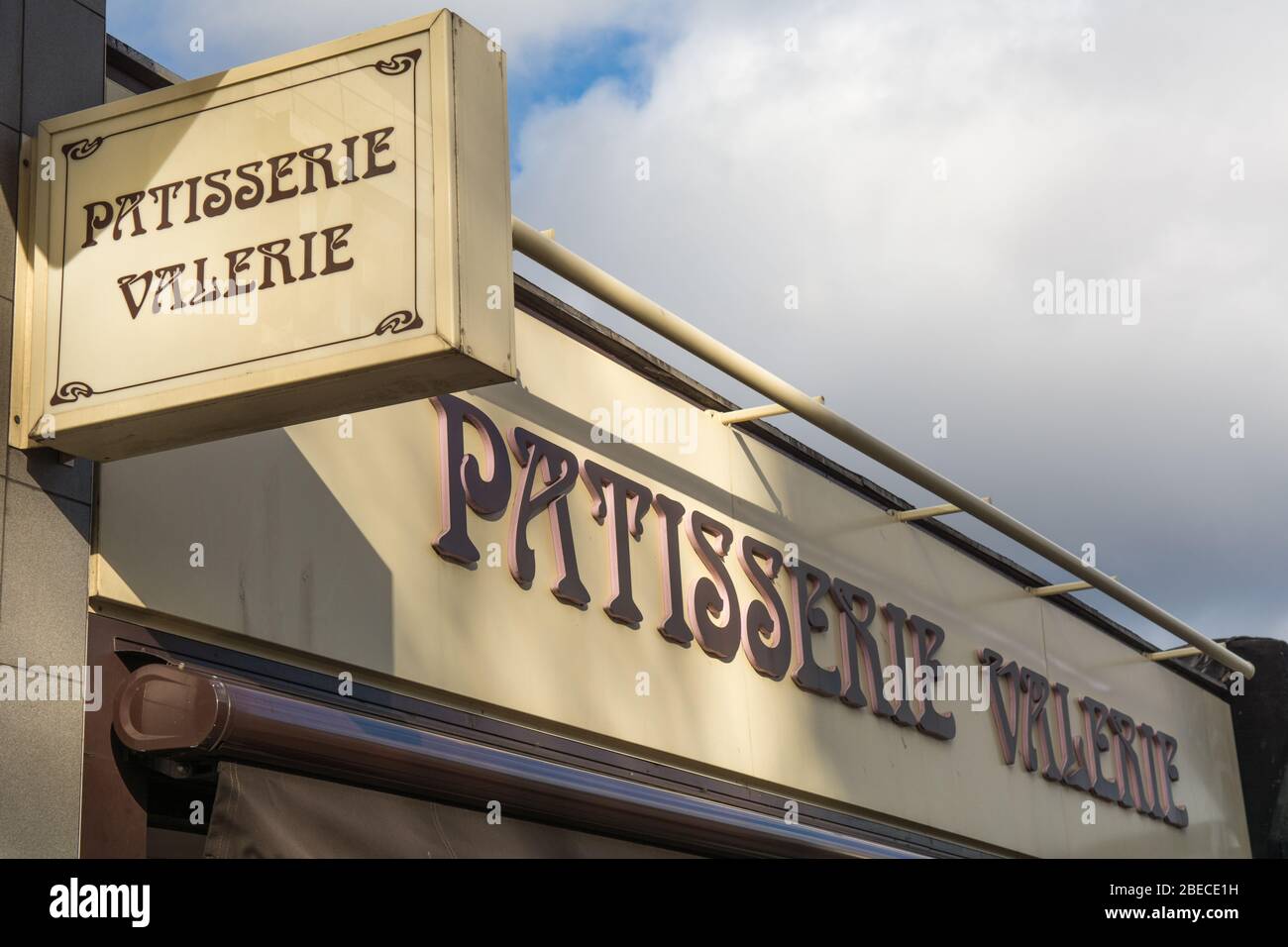 LONDON- FEBRUARY, 2019: Patisserie Valerie shop front. A chain of high street cafes Stock Photo