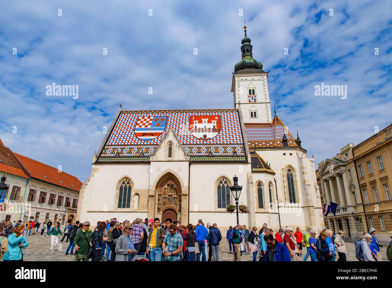 Church of St. Mark in Zagreb, Croatia Stock Photo