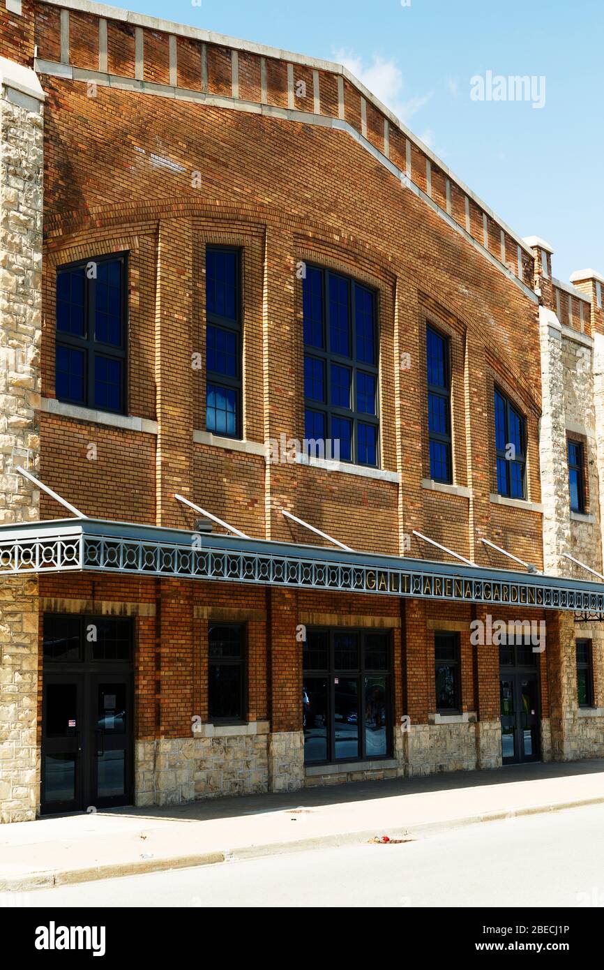 The Galt Arena Gardens ice hockey arena. Cambridge (Galt) Ontario Canada. Stock Photo