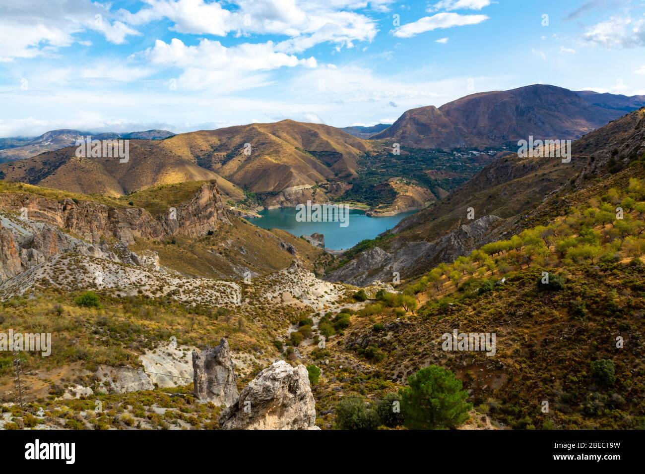 Landscapes of National park Sierra Nevada mountains near Malaga and  Granada, Andalusia, Spain in summer Stock Photo - Alamy