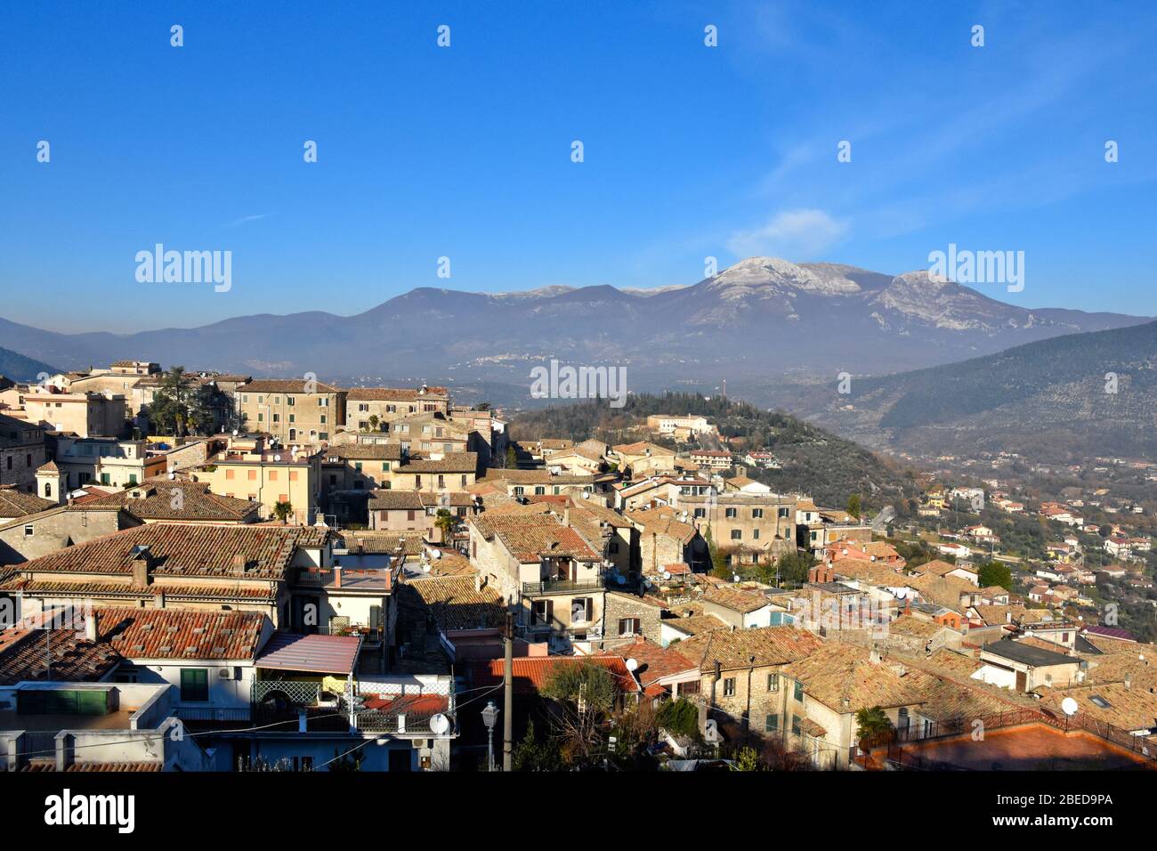 Panoramic view of Alatri in Italy Stock Photo