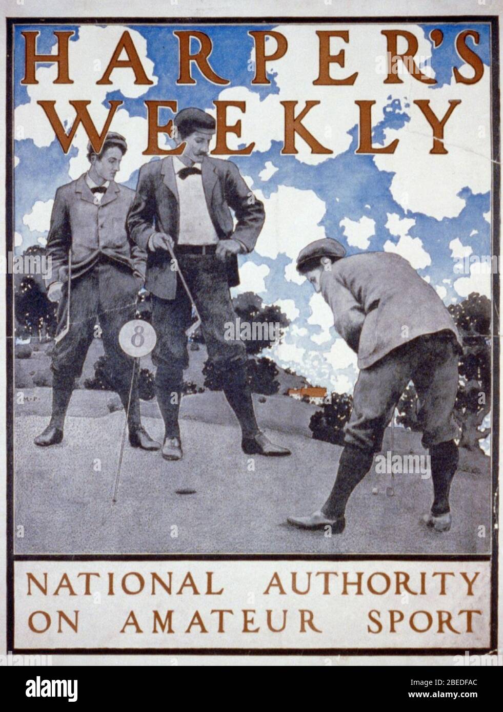 Harper's Weekly. National authority on amateur sport - Maxfield Parrish Stock Photo