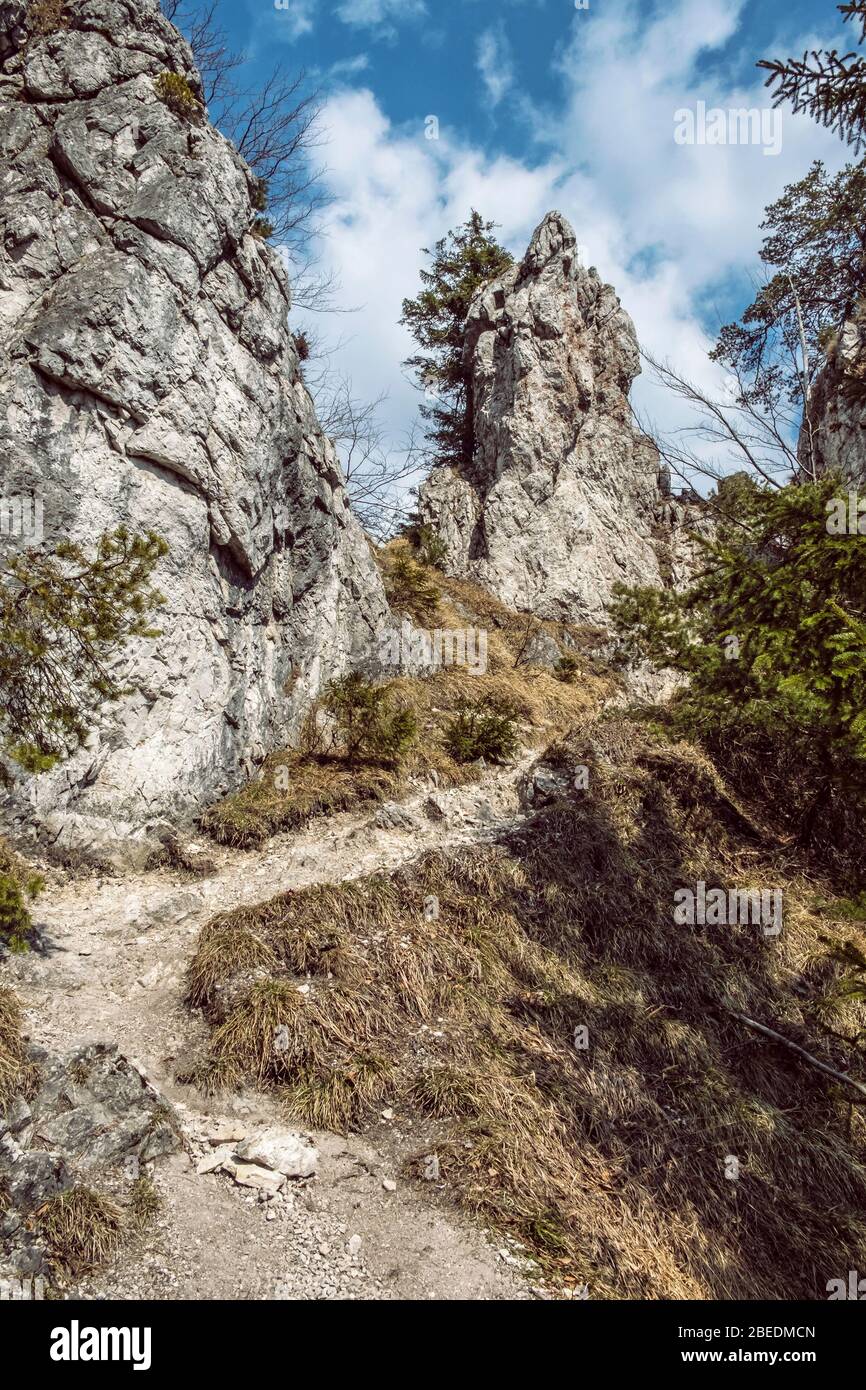 Sip peak, Big Fatra mountains, Slovak republic. Seasonal natural scene. Travel destination. Stock Photo