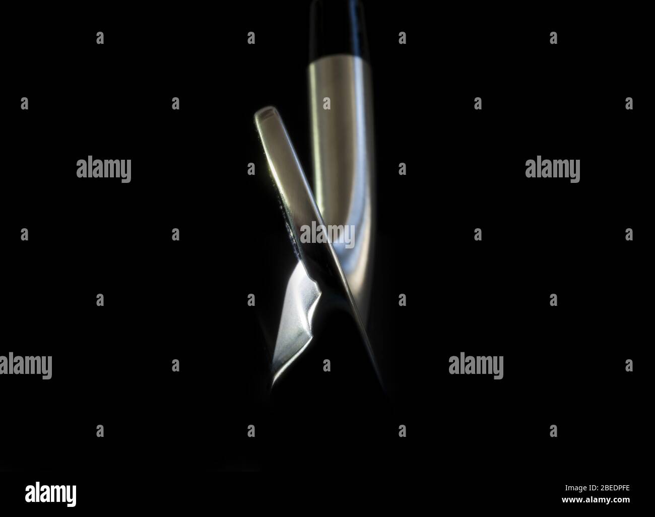 Golf Club on Black Background Stock Photo - Alamy
