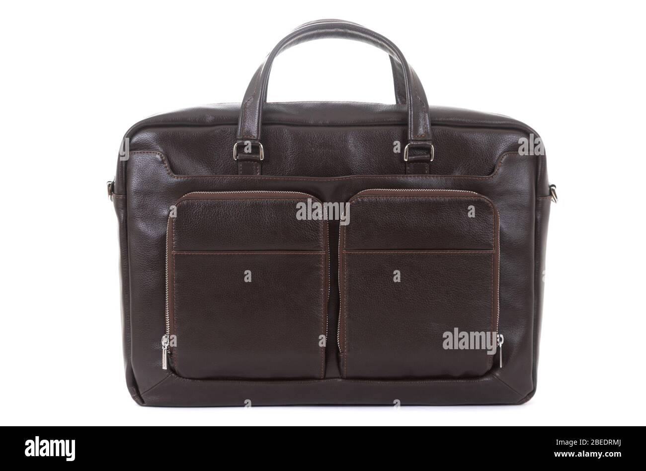 male leather expensive briefcase on a white background Stock Photo Alamy