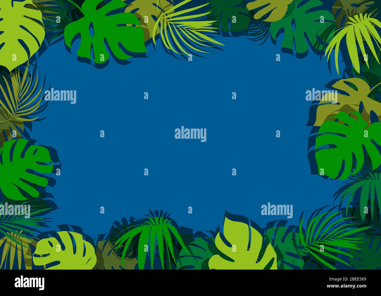 Green Tropical Leaves Background Stock Vector Image & Art - Alamy
