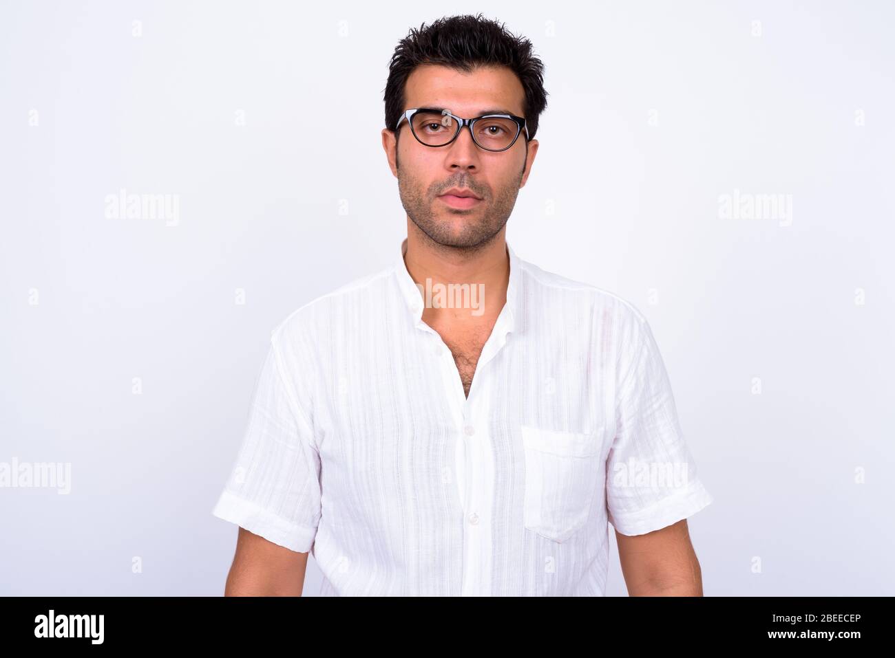 Portrait of handsome Turkish man with eyeglasses Stock Photo