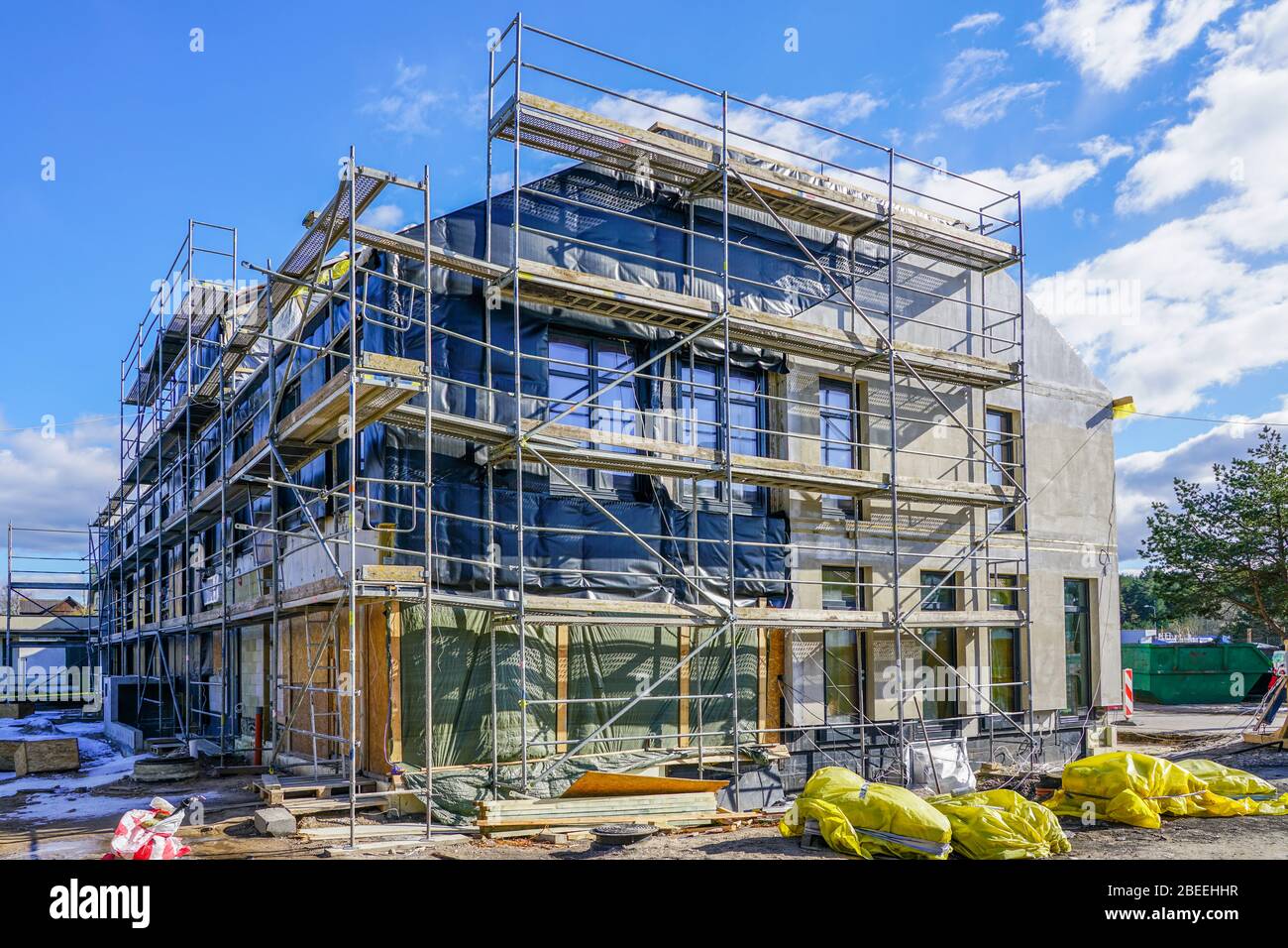 Reconstruct A House reconstruction of an old house with extension Stock Photo - Alamy