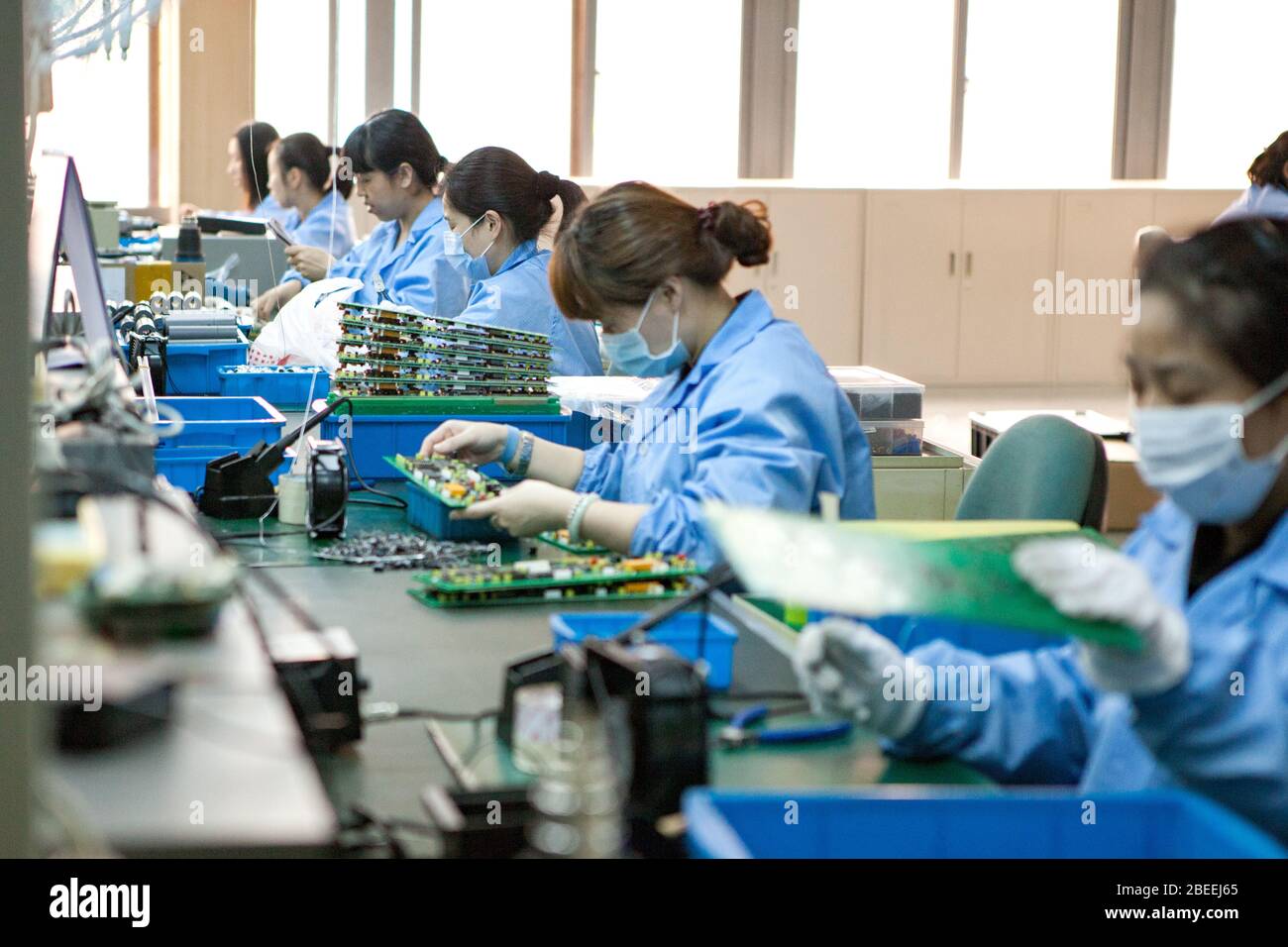 A robot made from discarded computer parts, on show at Bainaohui IT Store  in Beijing, China. ** ** Stock Photo - Alamy