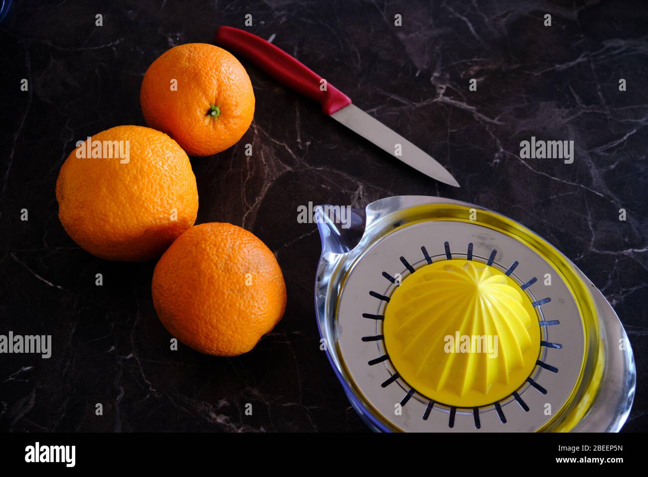 Orange Juice, Vitamin C Boost, Freshly hand juiced fruit juice. Half