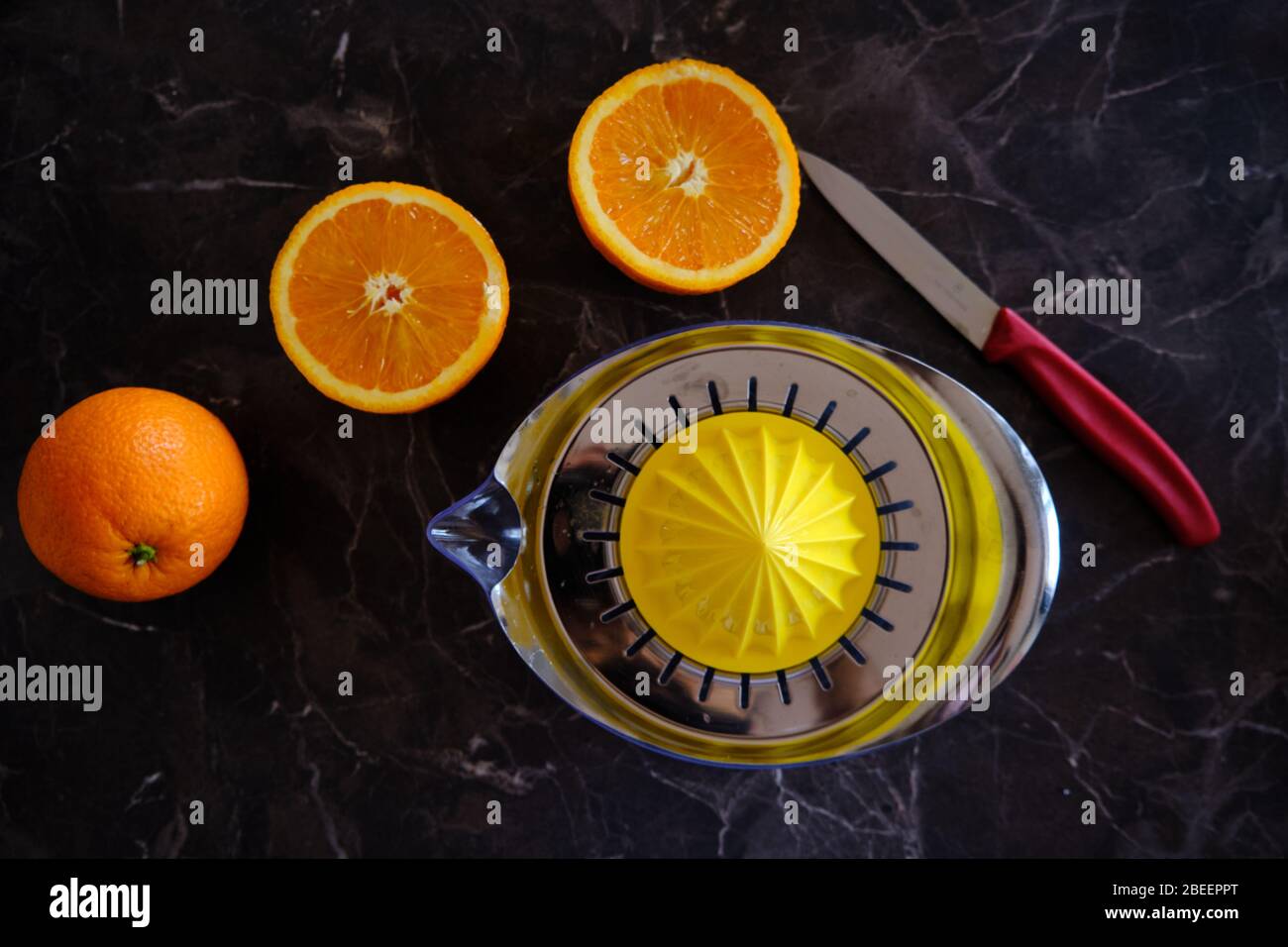 Orange Juice, Vitamin C Boost, Freshly hand juiced fruit juice. Half