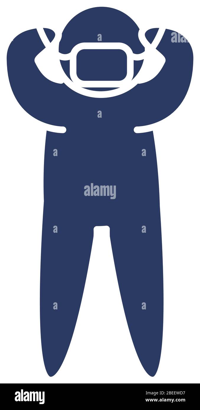 pictogram man with mouth mask icon over white background, line style ...