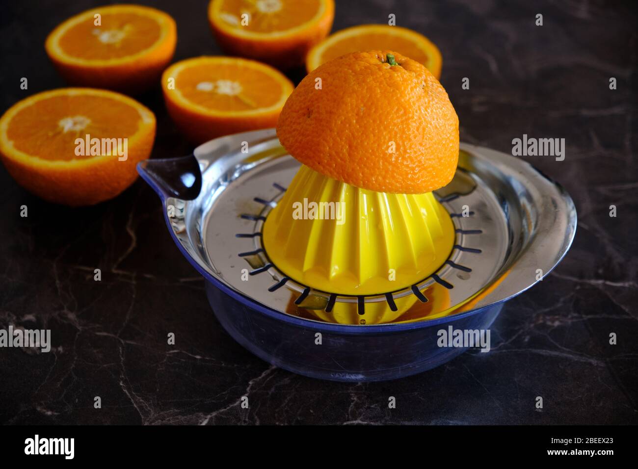 Orange Juice, Vitamin C Boost, Freshly hand juiced fruit juice. Half