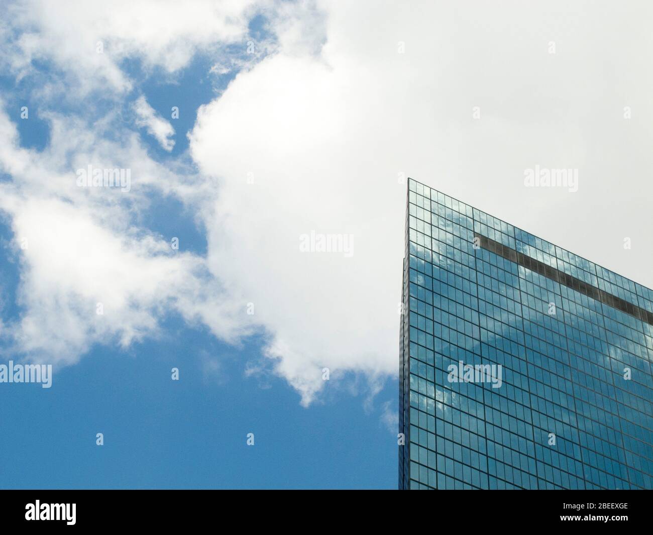 Section of the Hancock Tower in Boston MA Stock Photo
