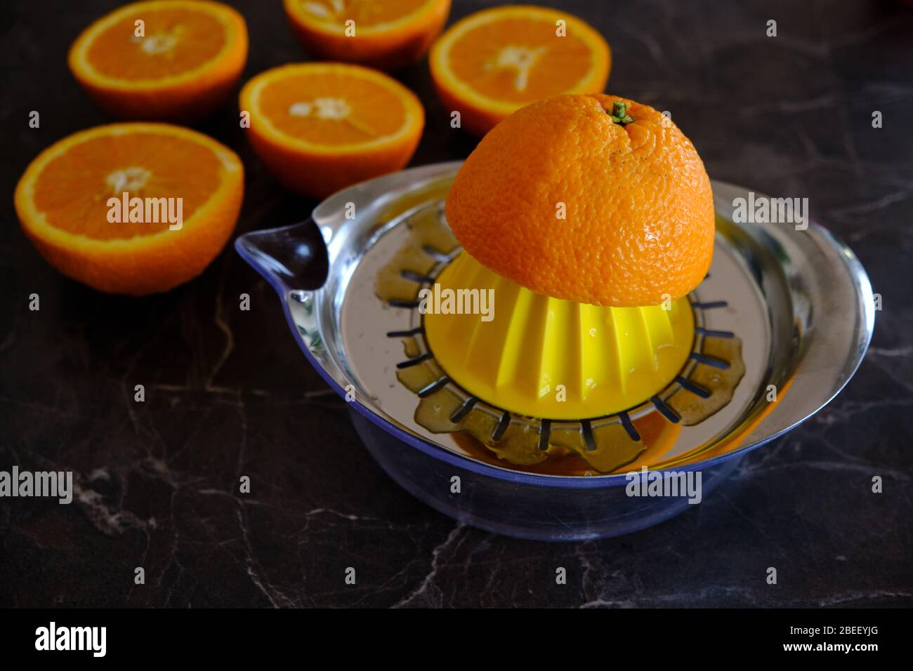 Orange Juice, Vitamin C Boost, Freshly hand juiced fruit juice. Half