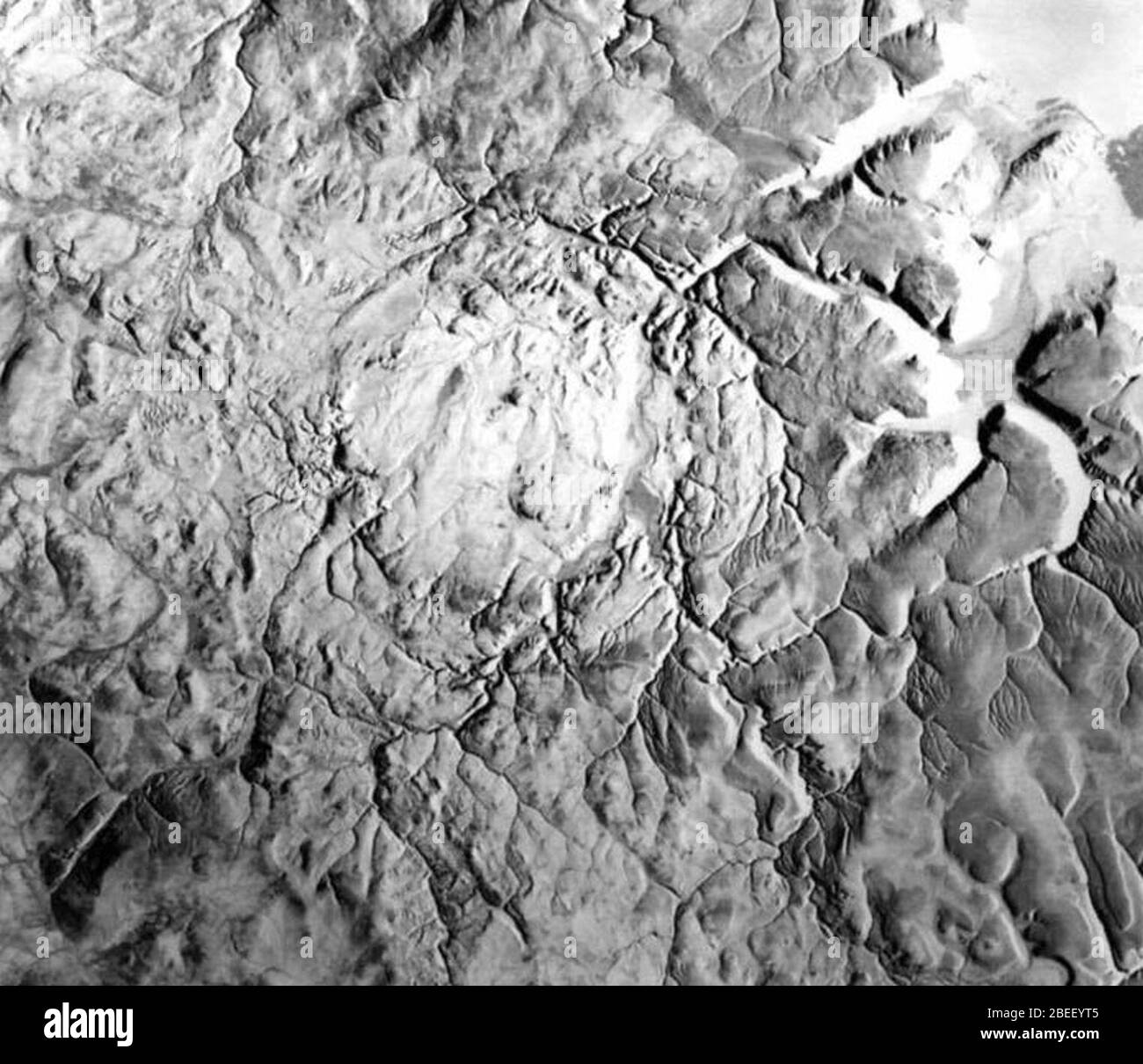 Haughton impact crater radar image Stock Photo Alamy