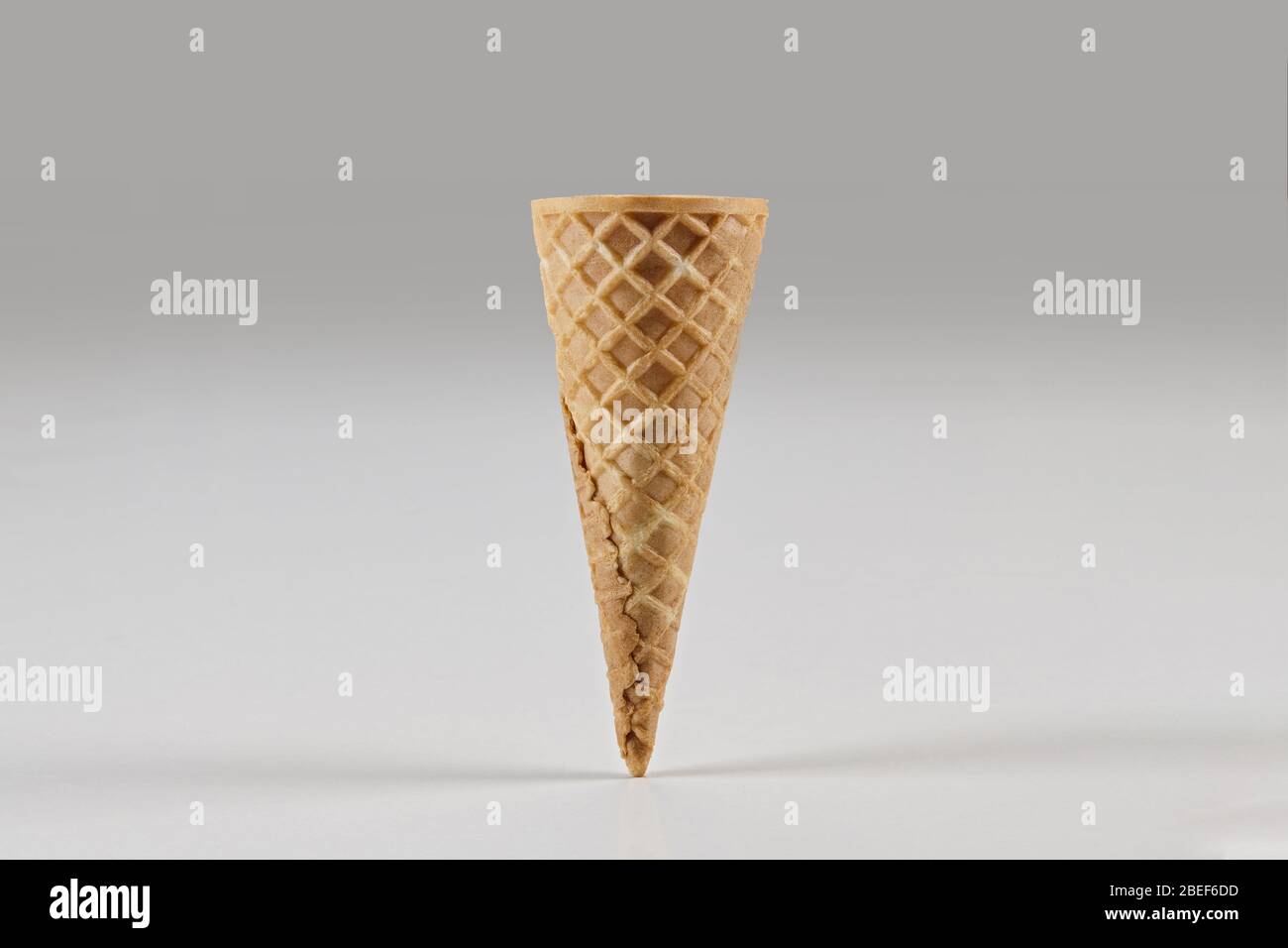 Download Empty Wafer Cone For Ice Cream Isolated On White Concept Of Food Treats Mockup Template For Your Advertising And Design Close Up Stock Photo Alamy