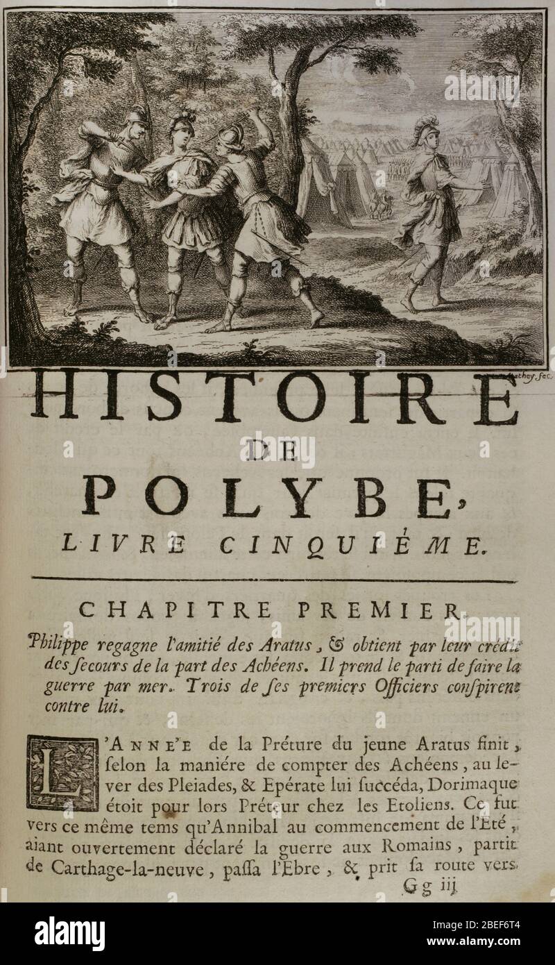 History by Polybius. Stock Photo