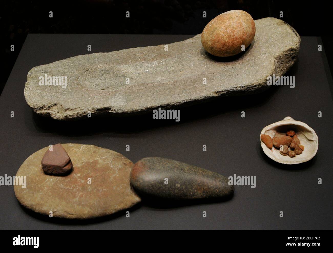 Grindstone, pestle and dye Stock Photo Alamy