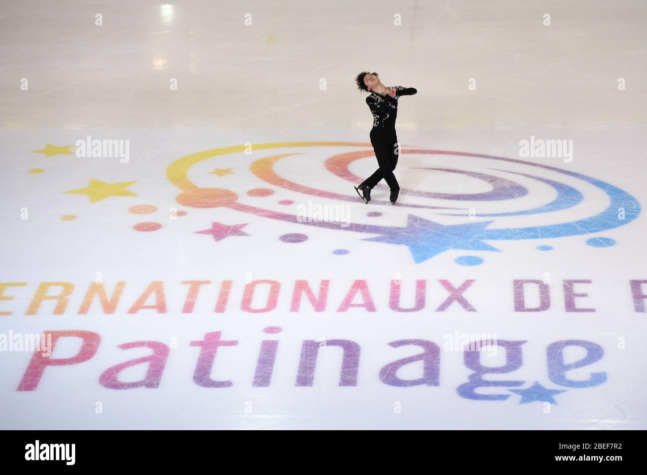Shoma UNO, from Japan, during Free Program at ISU Grand Prix of Figure Skating 2019, Internationaux de France de Patinage 2019 at Patinoire Polesud on November 02, 2019 in Grenoble, France. (Photo by Raniero Corbelletti/AFLO) Stock Photo