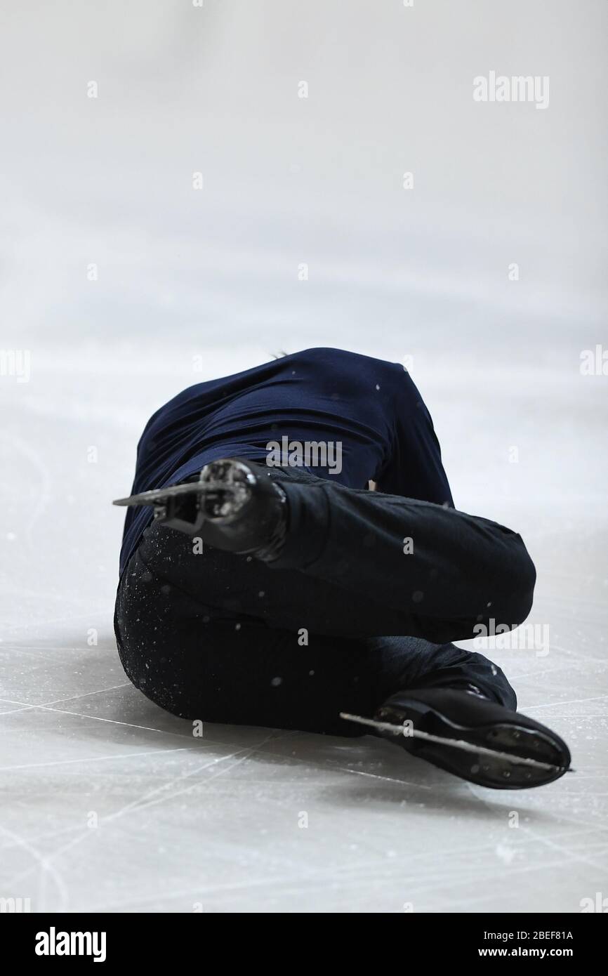 Shoma UNO, from Japan, during practice at ISU Grand Prix of Figure Skating 2019, Internationaux de France de Patinage 2019, at Patinoire Polesud on October 31, 2019 in Grenoble, France. Credit: Raniero Corbelletti/AFLO/Alamy Live News Stock Photo