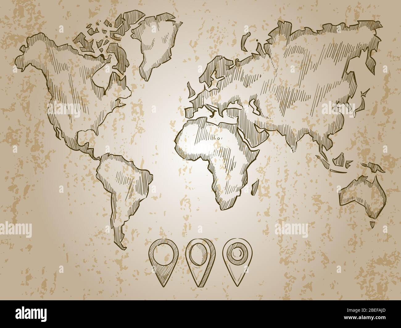Map pins map vintage hi-res stock photography and images - Alamy