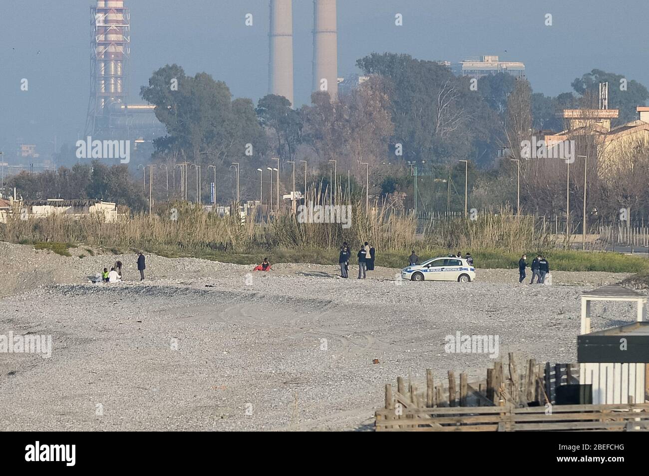 Corigliano-Rossano, Italy. 13th Apr, 2020. Corigliano-Rossano, a 20-year-old Senegalese dies drowned in the sea a few meters from the beach in Corigliano-Rossano, despite the carpet checks for the restrictions imposed by the Government for the control of the infection by Coronavirus (COVID-19). 13/04/2020, Corigliano-Rossano, Italy Credit: Independent Photo Agency Srl/Alamy Live News Stock Photo