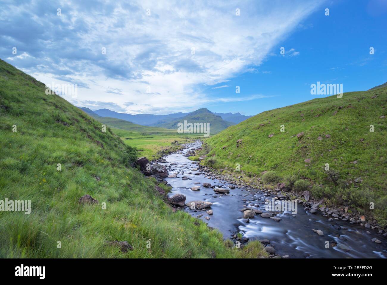 With Rivers Raring Below River flowing in the valley below Stock Photo - Alamy