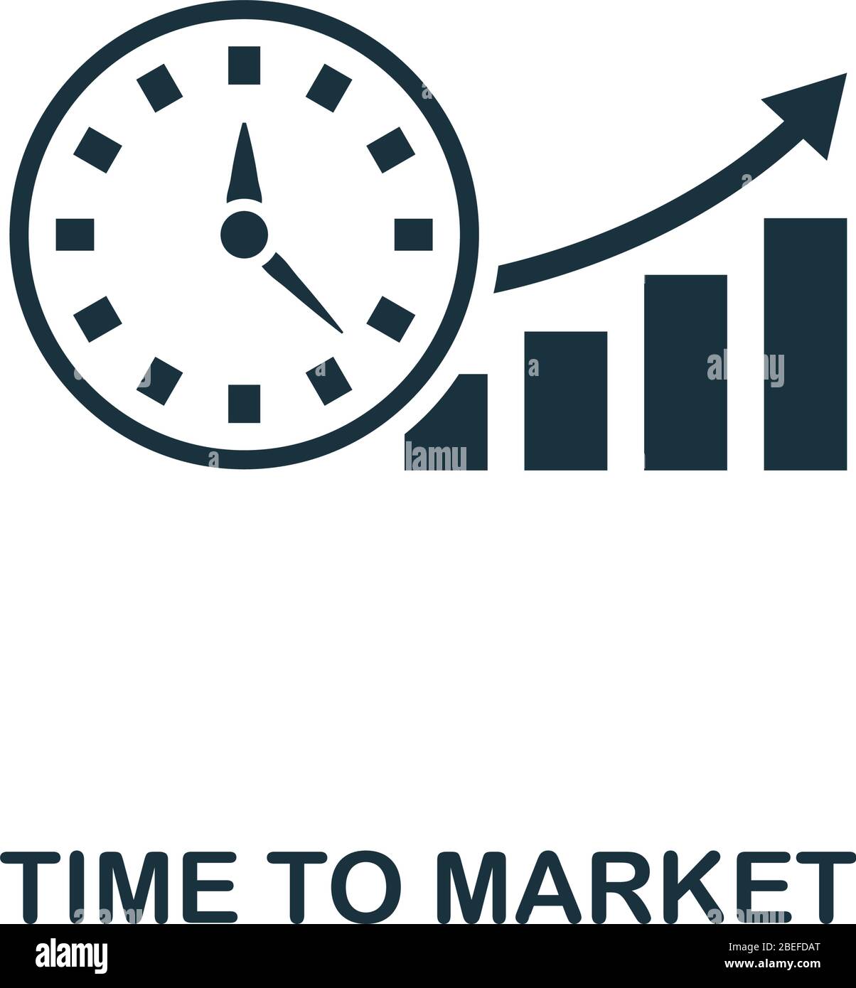 Time To Market icon. Simple element from intellectual property