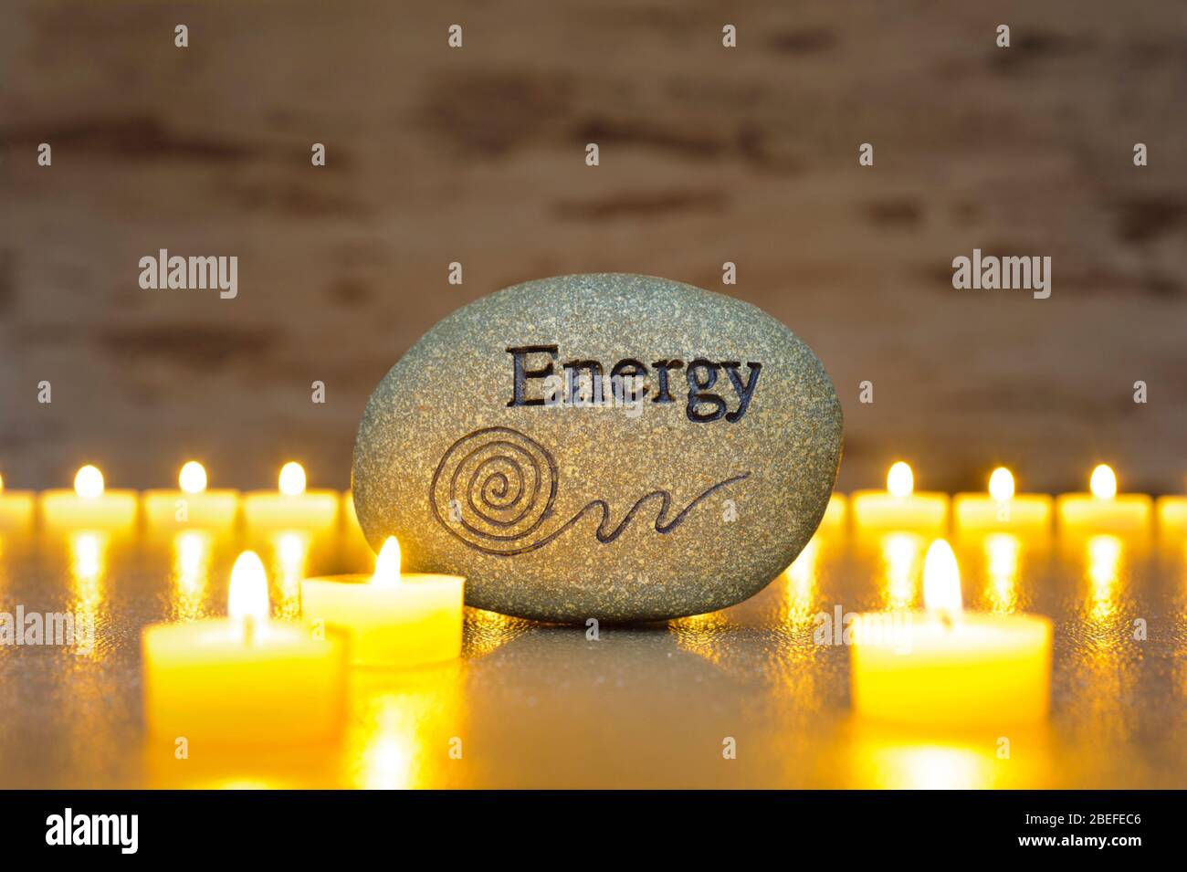 Japanese ZEN garden with candle lights Stock Photo Alamy
