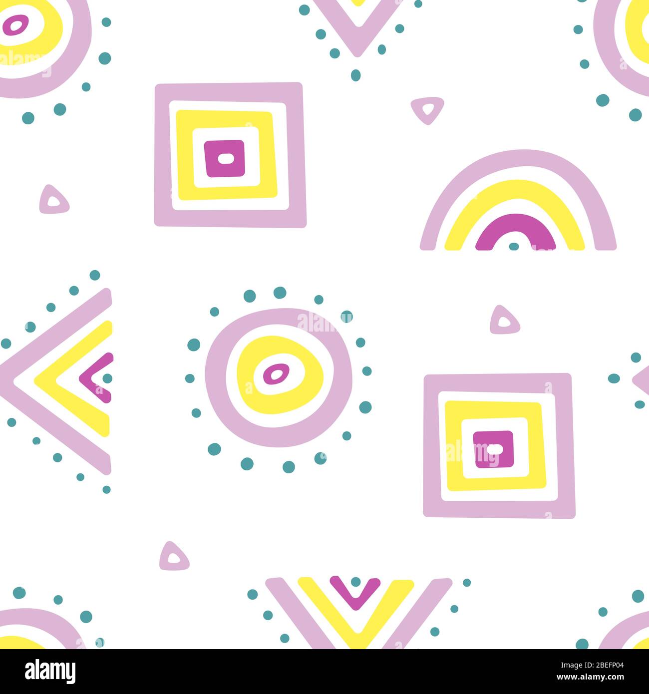 Vector geometric seamless pattern on the light background. Artwork for ...