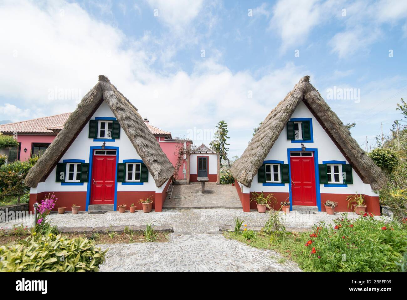 a traditional Santana House or Casas de Colmo at the town of Santana in