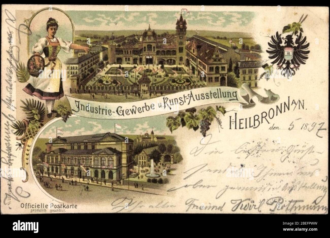 Heilbronn Gewerbeausstellung 1897. Stock Photo