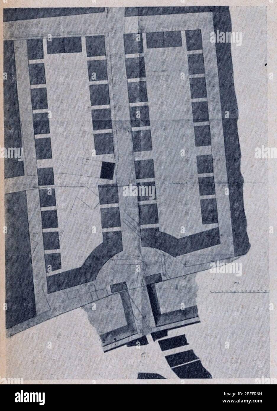 Heilbronn Neuplanung vor dem Fleinertor 1808-1809 Vorschlag mit begradigter Chaussee, der späteren Wilhelmstraße und neuen Bauquartieren. Stock Photo